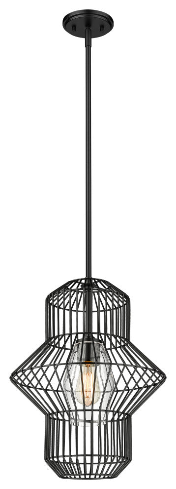 Zlite 1941P15-MB 1-Light Pendant, Clear