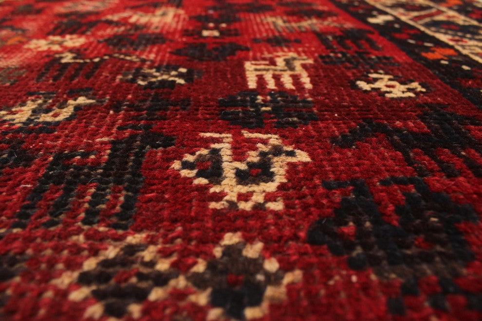 Vintage Sherazi Candella Red Rug 6'10"x9'2"