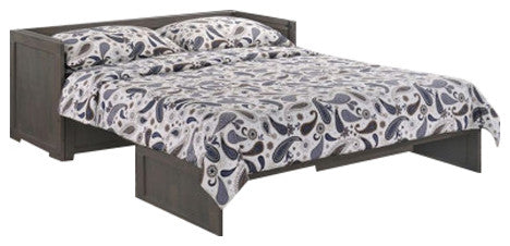 Cube Queen Size Murphy Bed Cabinet, Stonewash