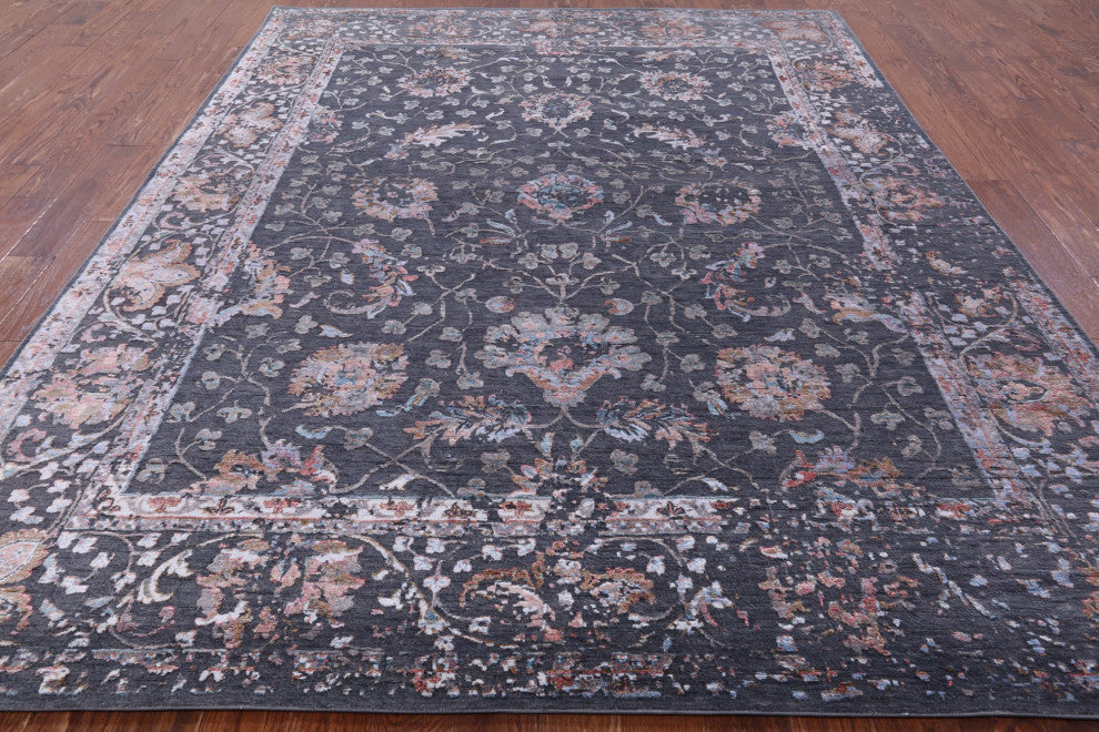 8' 1" X 10' 2" Persian Wool and Silk Handmade Rug Q7101