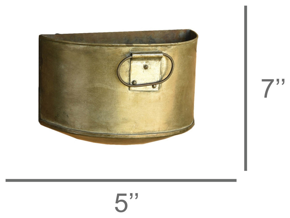 Set of 2 Half Bucket Metal Planter