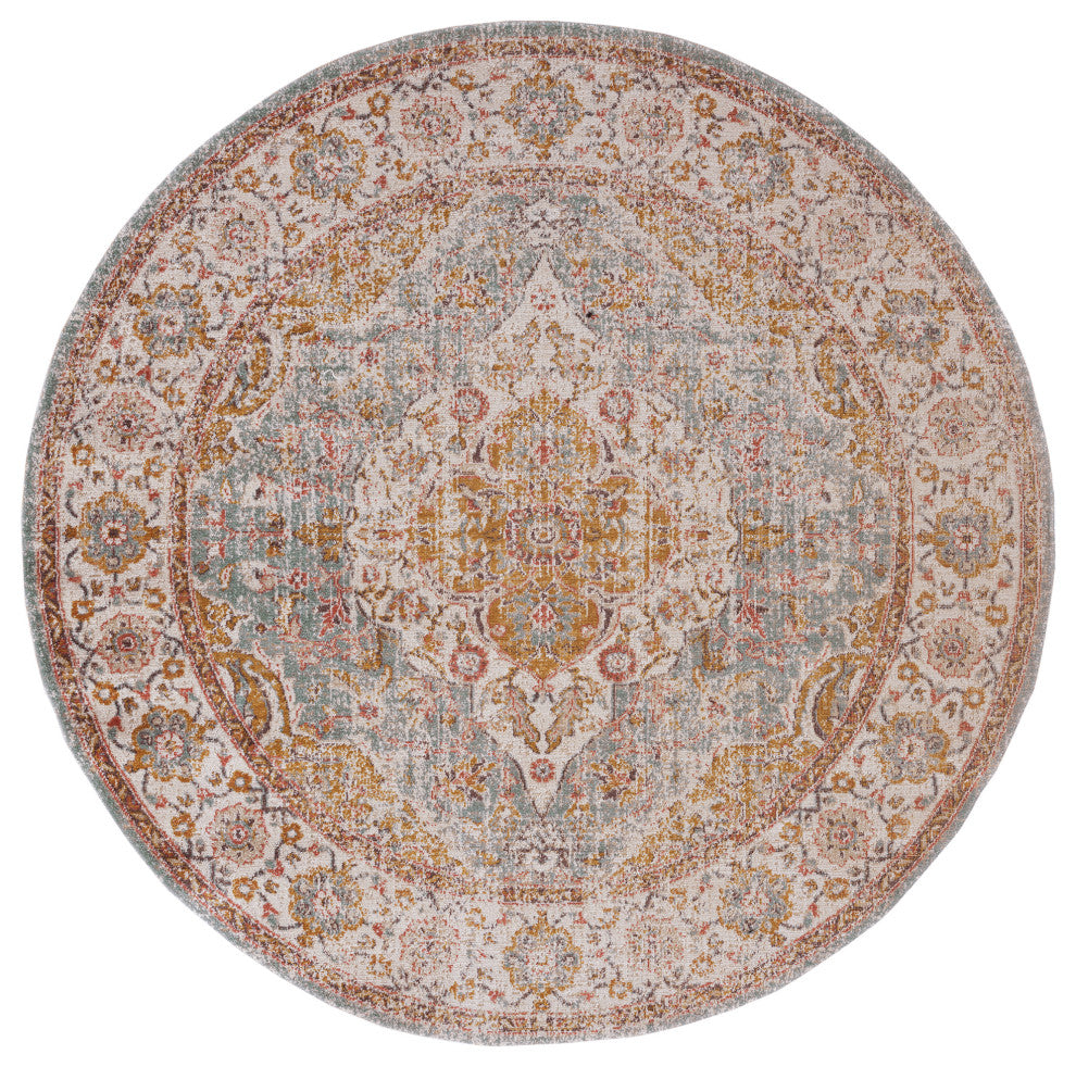 Eternal Solidad Area Rug, Blue, 6'7" x 6'7"R, Oriental