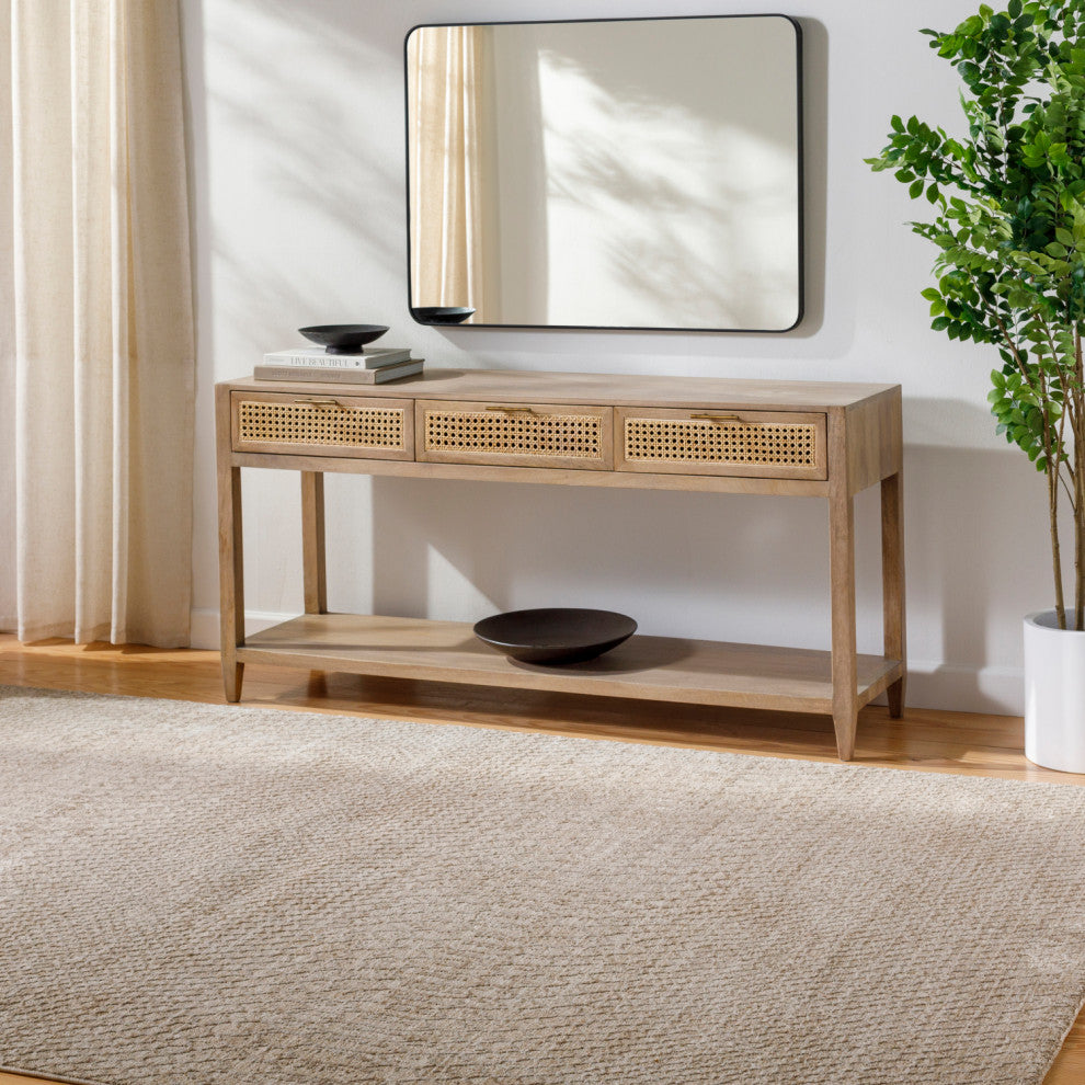 Surya Masterpiece MPC-2303 Machine Woven Area Rug, Light Gray, 7'10" x 10'2"