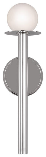 Nodes 1-Light Bath Vanity, Polished Nickel