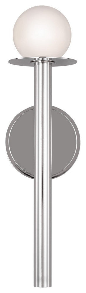 Nodes 1-Light Bath Vanity, Polished Nickel
