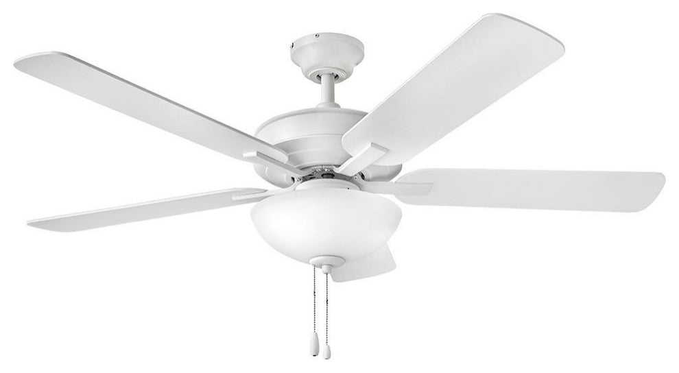 Hinkley Metro 52" LED Indoor Dual Mount Ceiling Fan, Chalk White