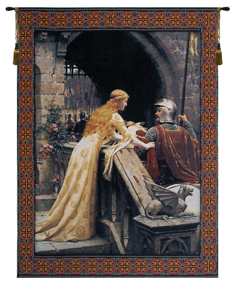 God Speed With Border Belgian Wall Tapestry