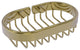 Oval Soap Basket, Unlacquered Brass