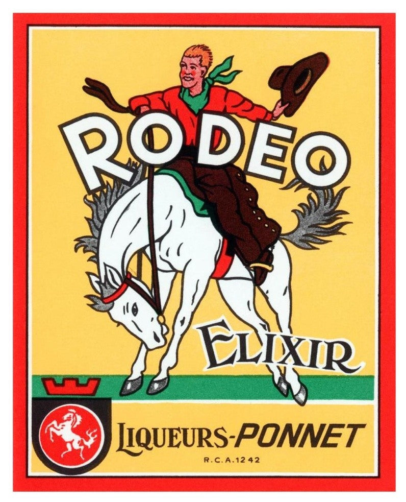 "Rodeo Elixir" Digital Paper Print by Vintage Booze Labels, 26"x32"