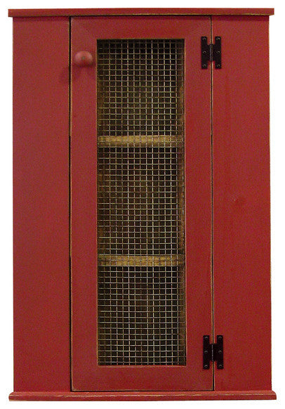 Corner Cabinet Top Hutch, Red