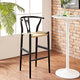 Modern Black Amish Wood Bar Stool