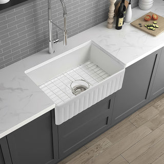 Orvieto Fireclay Farmhouse Kitchen Sink 30x18"