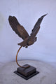 Owl Searching for Prey Bronze Statue Size: 18"L x 11"W x 22"H.