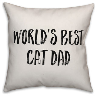 World's Best Cat Dad, Throw Pillow, 18"x18"