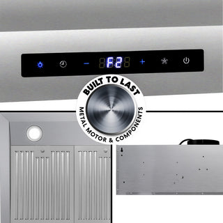 36" Under Cabinet Range Hood With Touch Controls, Stainless Steel