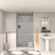 Transolid SaraMar 48"x36"x72" 3-Piece Shower Wall Kit, Grey Beach Velvet