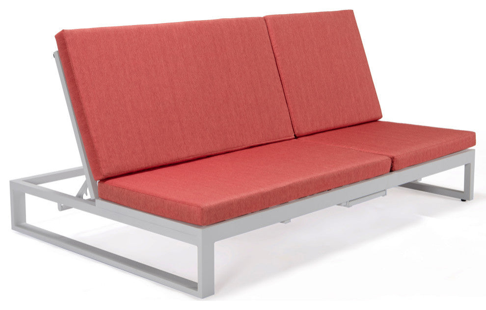 LeisureMod CLW-82R Chelsea Convertible Lounge Reclining Double Chaise Cushions