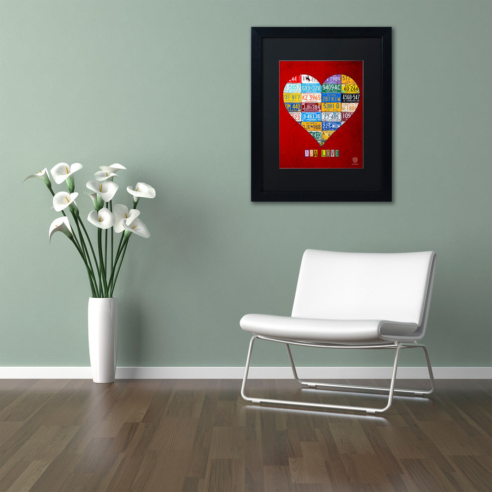 "Heart" Matted Framed Canvas Art by Design Turnpike