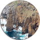 Heave Rocks In Azores Beach, Seashore Round Metal Wall Art, 11"
