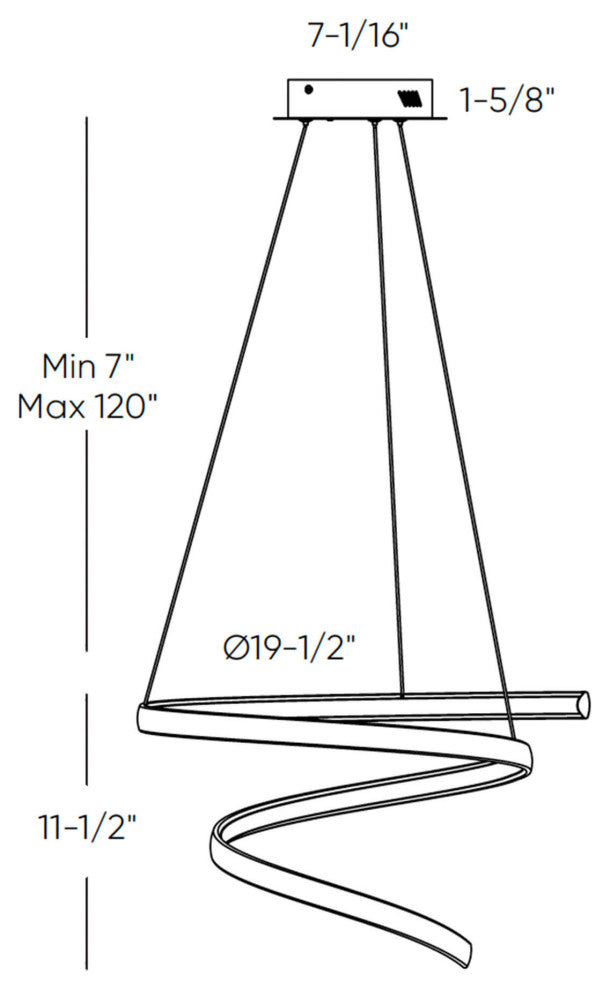 Helix 20" LED Pendant