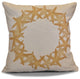 Decorative Holiday Pillow Geometric Print, Gold, 18"x18"