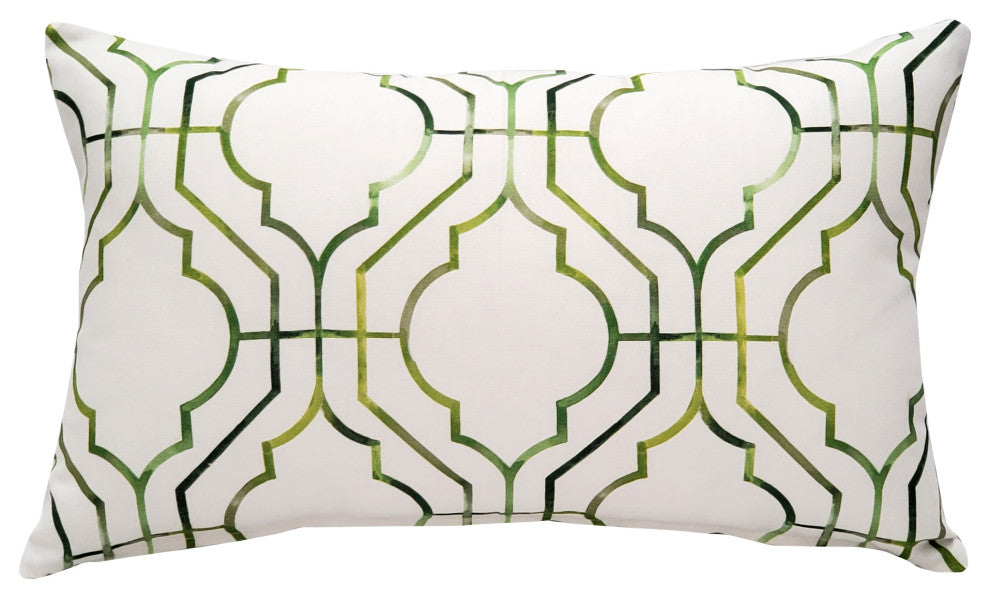 Biltmore Gate Green Throw Pillow 12x20, with Polyfill Insert