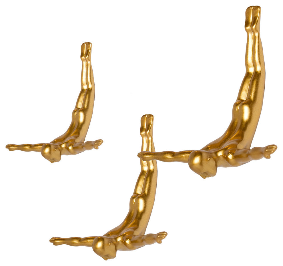 Wall Diver, Gold 3-Pack