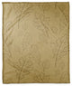 Mustard Yellow Large Leaf Pattern 50x60 Coral Fleece Blanket