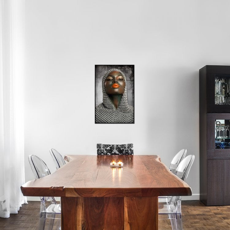 "The Warrior" Framed Canvas Giclee by Baden Bowen, 21x31"
