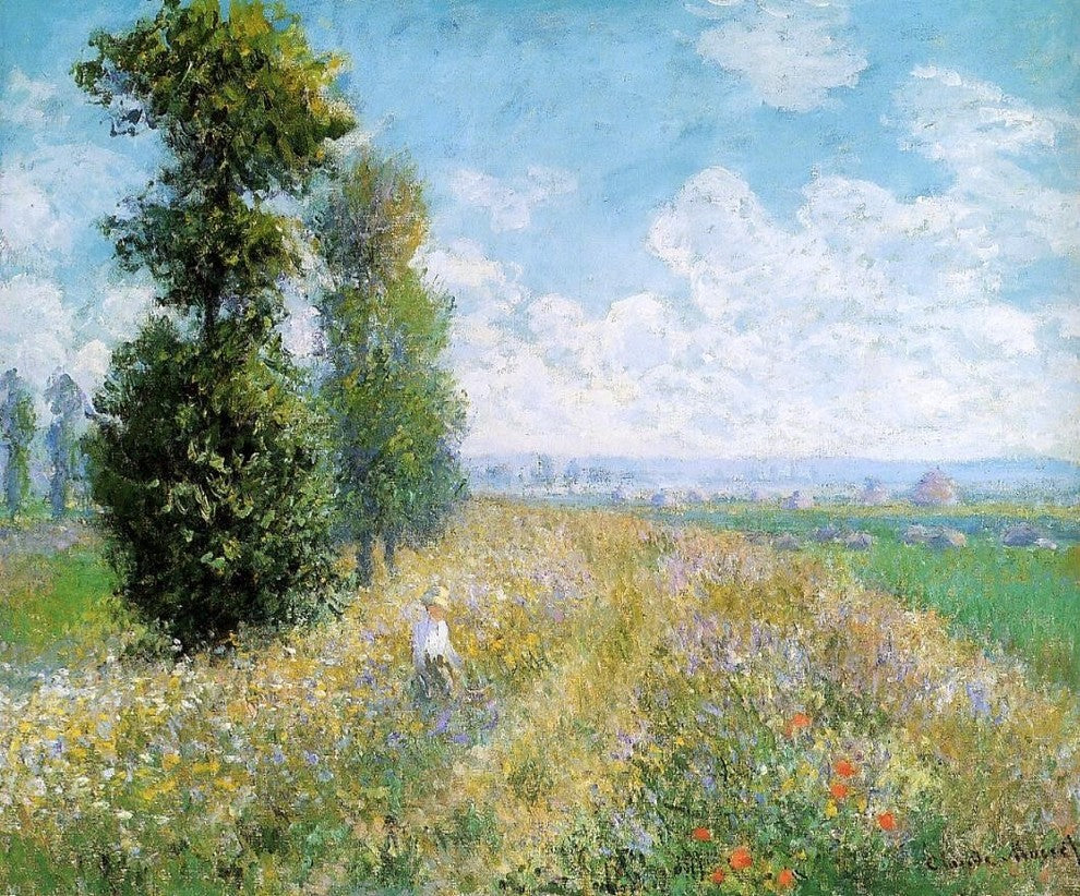 Claude Oscar Monet Meadow With Poplars Wall Decal