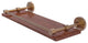 Waverly Place 16" Solid Wood Shelf with Gallery Rail, Brushed Bronze