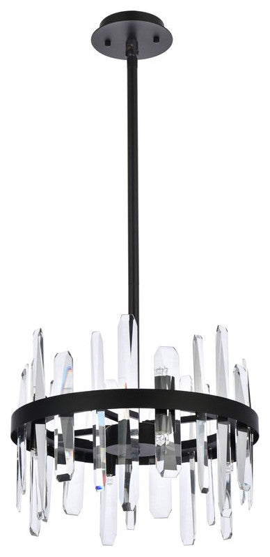 Modern Black 8-Light Pendant