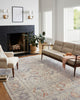 Chris Loves Julia x Loloi Rosemarie Oatmeal/Lavender 18" x 18" Sample Area Rug
