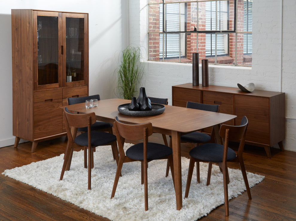 Walnut Extendable Dining Table 75/92x37