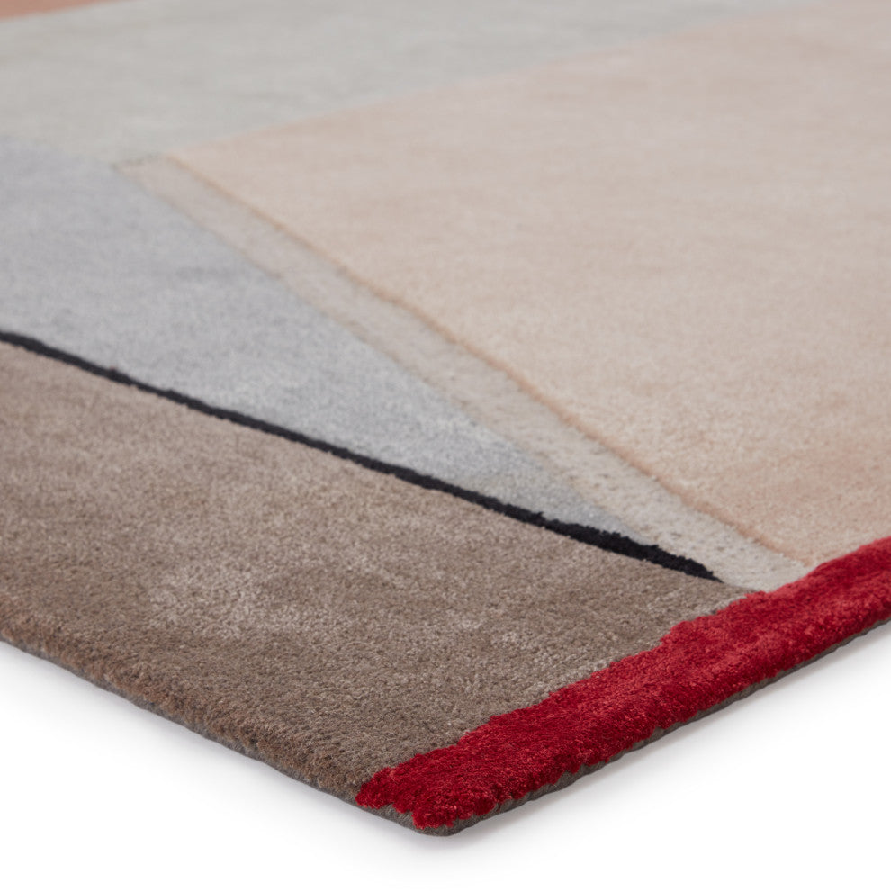 Jaipur Living Tauri Handmade Geometric Pink/ Gray Square Rug, 10'x10' Irr