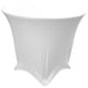 LA Linen Round Spandex Table Cover, White, 30"x30"