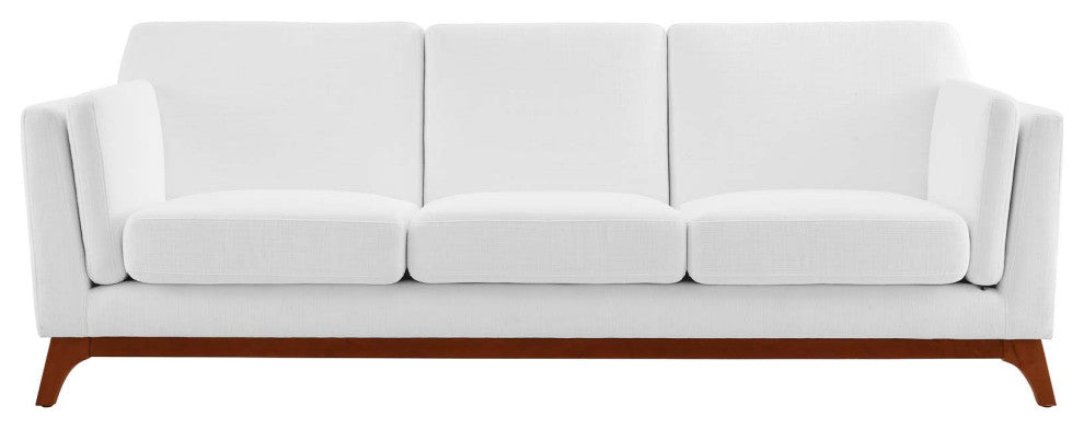 Chance Upholstered Fabric Sofa, White