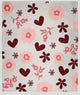 30x40" Flowery Love Valentine's Throw Blanket, Gray