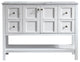 Florence 48" Single Vanity, White, Without Mirror
