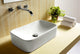 Porcelain White Vessel Curved Rectangle Sink