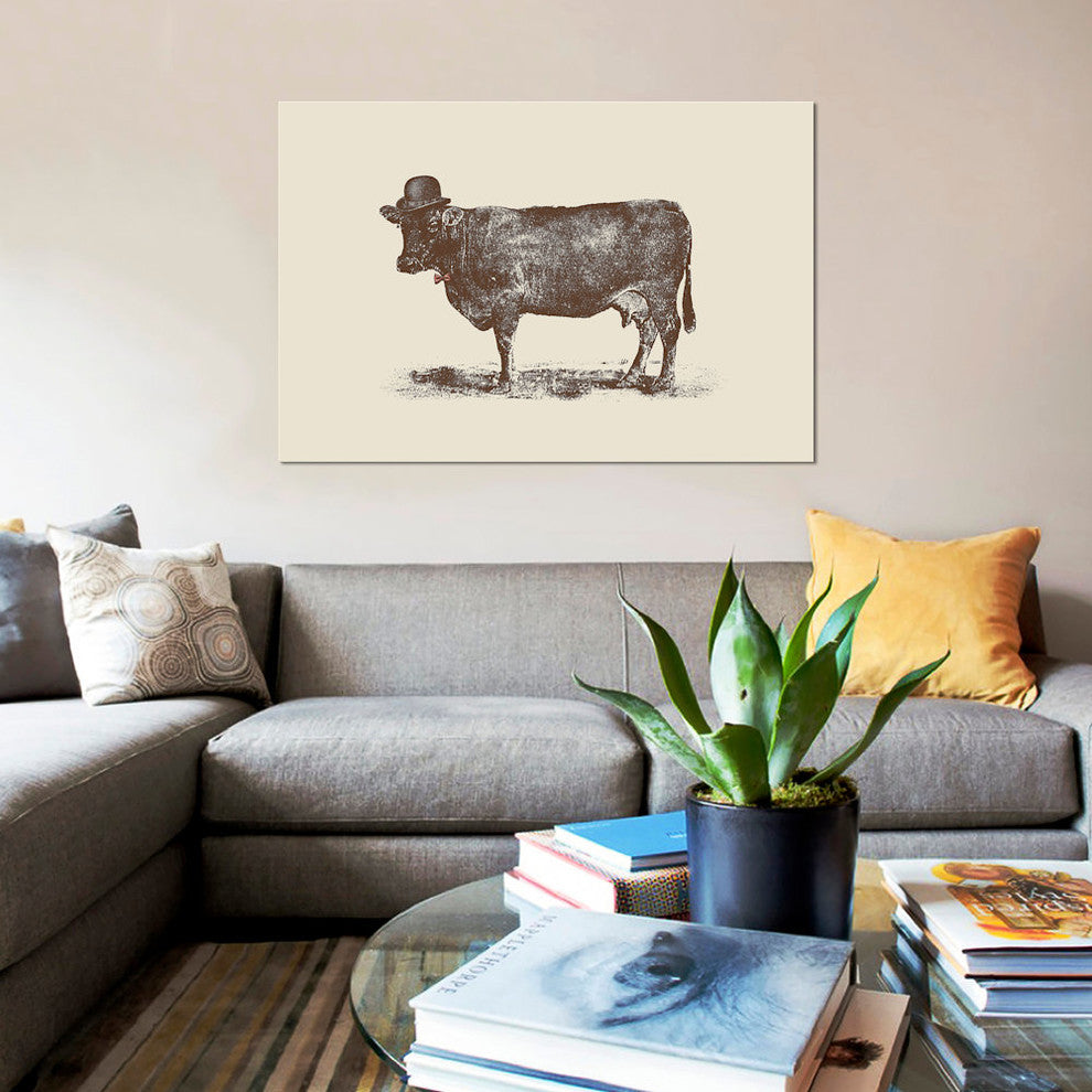 "Cow Cow Nut" by Florent Bodart, Canvas Print, 26"x18"