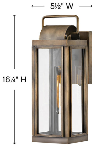 Hinkley Sag Harbor Medium Wall Mount Lantern, Burnished Bronze
