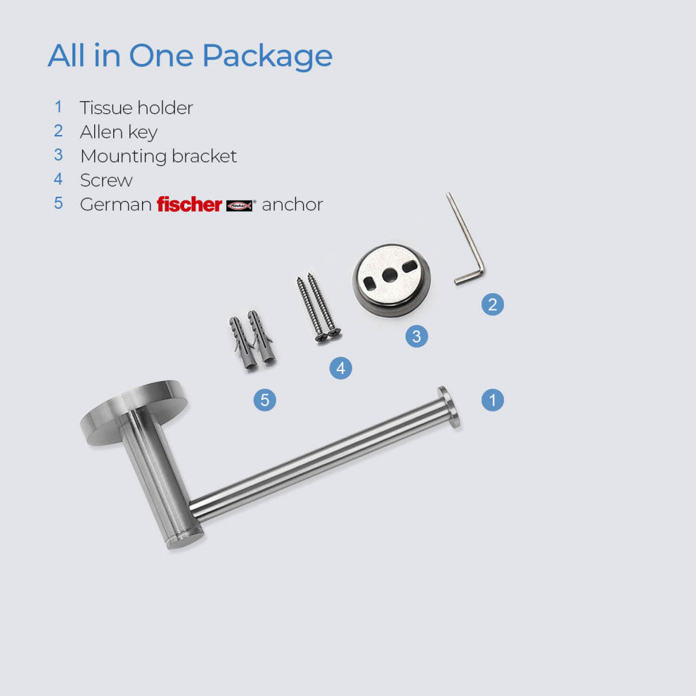 Circular Bathroom Tissue Holder KBA1402, Brush Nickel