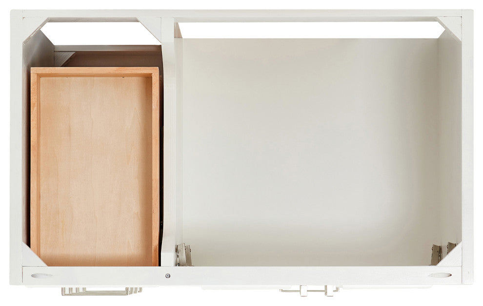 Ariel Stafford 36" Single Right Offset Sink Bathroom Vanity Base, White