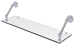 Prestige Skyline 30" Floating Glass Shelf, Polished Chrome