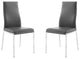 Firenze Set of 2 Dining Chair, Pu Leather, Gray