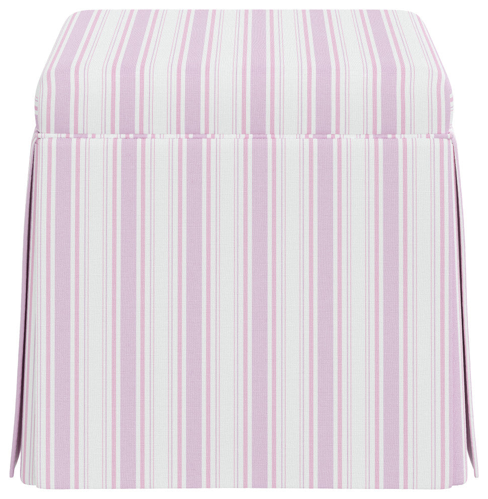 Rachel Ashwell Storage Ottoman, Sc Brolly Stripe Pink