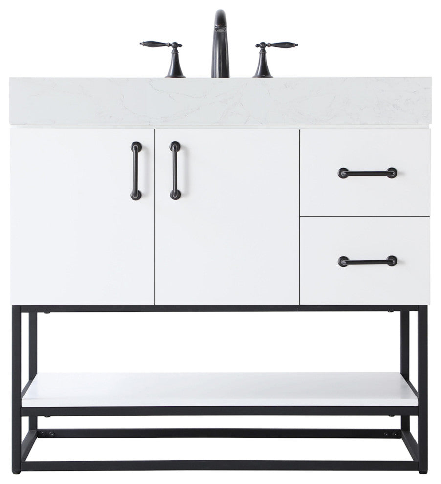 Elegant Lighting VF29236 Caroline 36" - White