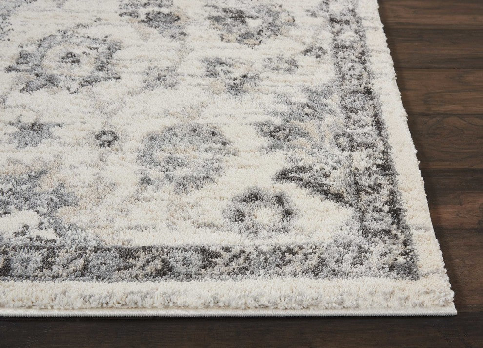 Nourison Fusion Cream/Gray Area Rug, 5'3"x7'3"