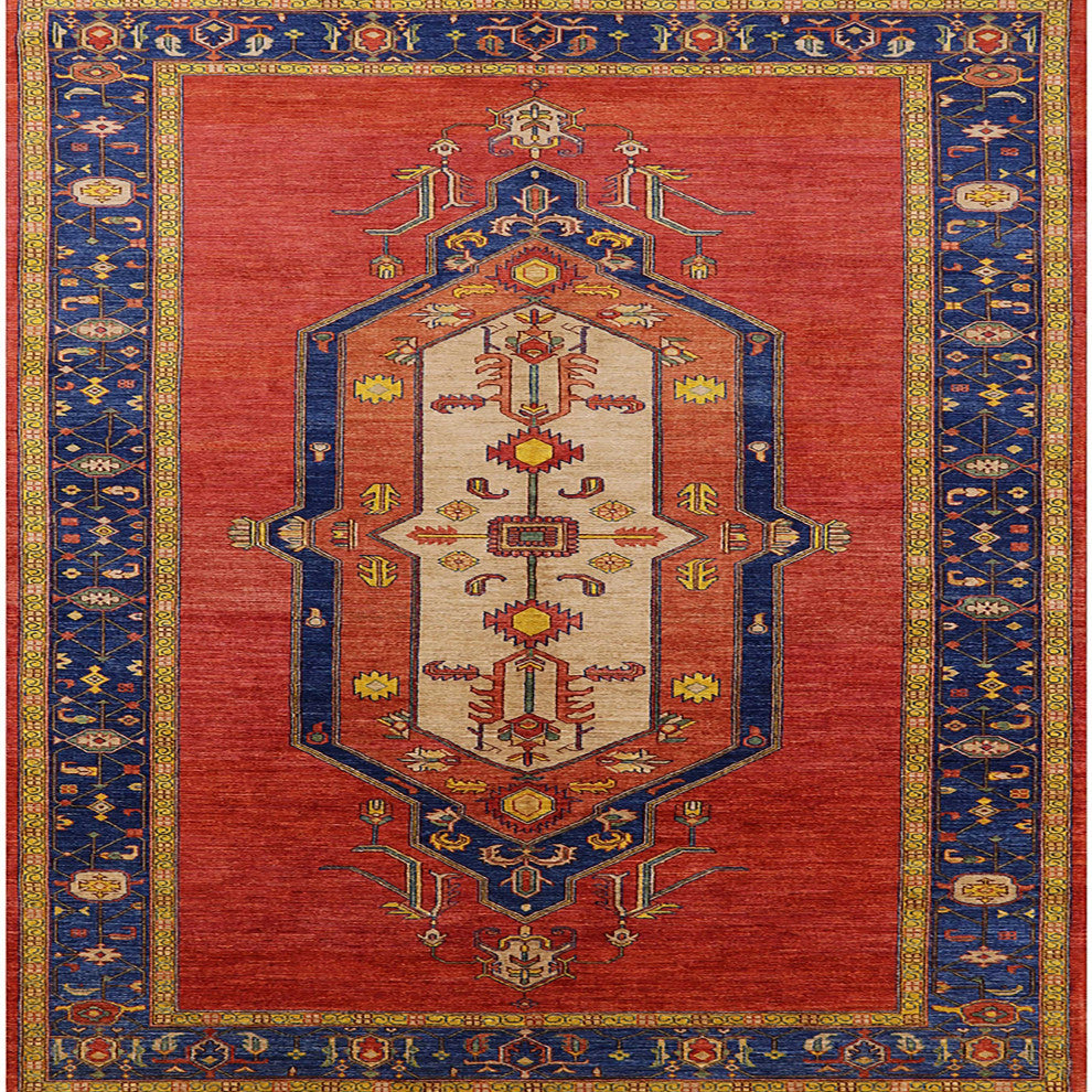 Ahgly Company Indoor Square Mid-Century Modern Area Rugs, 4' Square